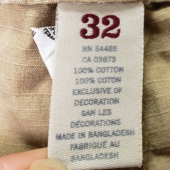 American Eagle Mens Y2K Ripstop Distressed Cargo Shorts Size 32 Beige Preppy - Picture 9 of 16